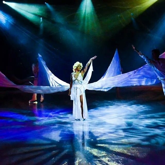 Jessica Sergeant performs during the ice show.