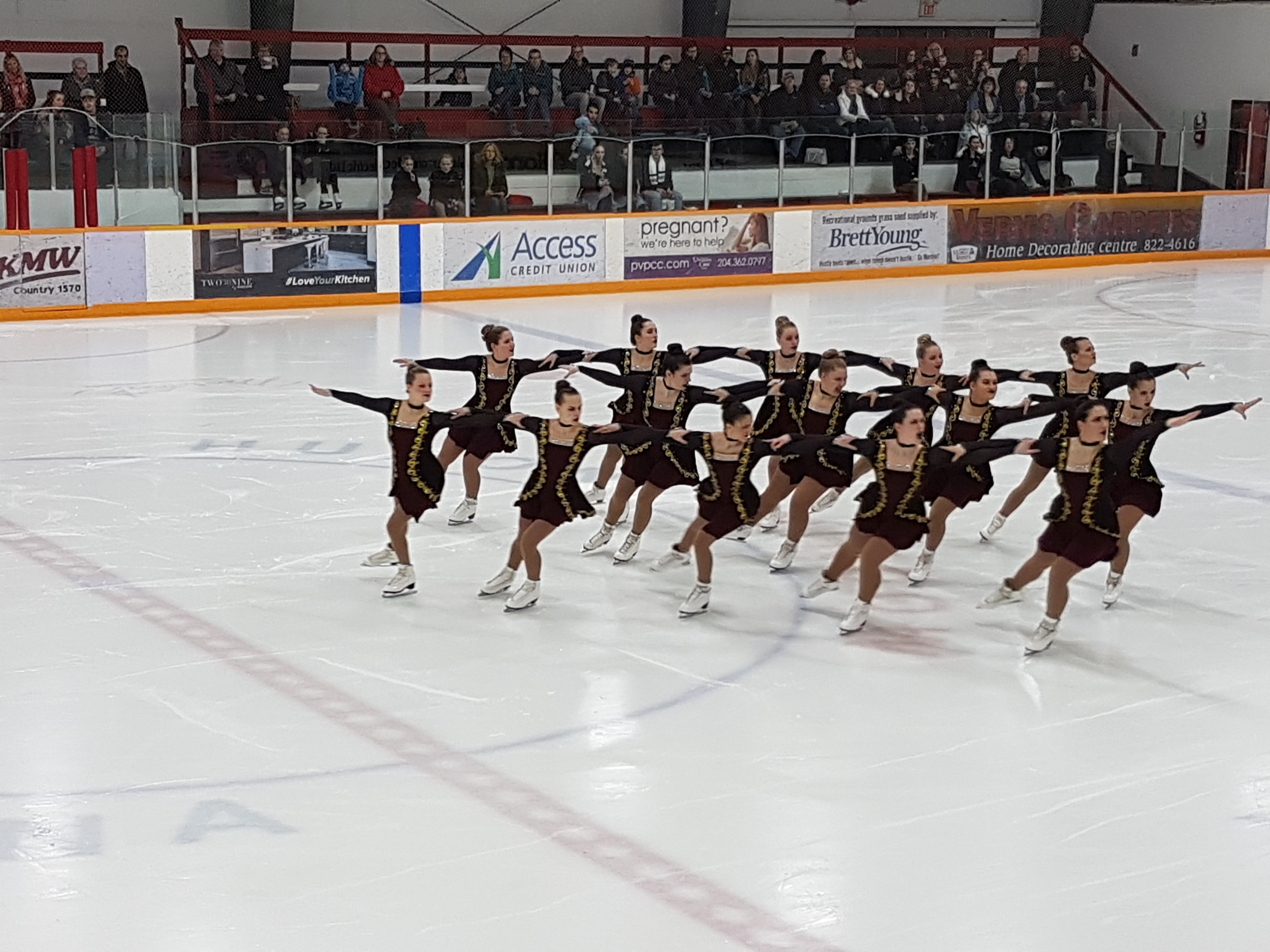 Ice Intrepid competing at the 2017 Skate Canada Manitoba Synchronized Skating Championships in January. (Photo: Susan Zuk)